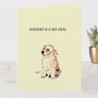 折り畳まれたグリーティングカードが手術を受ける カード
