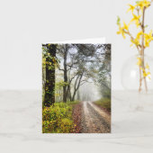 折り畳まれたグリーティングカードとオリジナルのウッドランド写真 カード (黄色い花)
