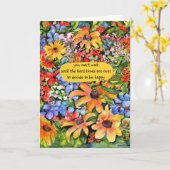 折り畳まれたグリーティングカードを喜ばせる カード (黄色い花)