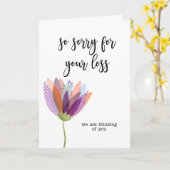 折り畳まれたグリーティングカードを紛失してごめんなさい カード (黄色い花)