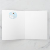 折り畳まれたグリーティングカード空白のの内部のメモ；鳥 カード (内部)