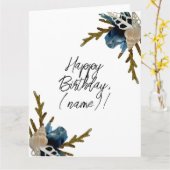 折り畳まれたグリーティングカード カード (黄色い花)