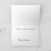 折り畳まれたグリーティングカード　「平和が訪れますように」 カード (内部)