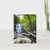 折り畳まれたグリーティングカード(滝) カード (正面)