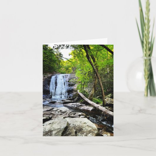 折り畳まれたグリーティングカード(滝) カード (正面)