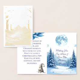 折り畳まれたグリーティングカード 箔カード