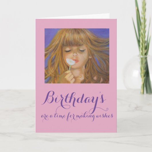 折り畳まれたグリーティングカード/誕生日の願い カード (正面)