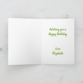 折り畳まれたグリーティング誕生日カードのMarshmallow カード (内部)