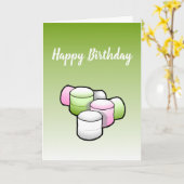 折り畳まれたグリーティング誕生日カードのMarshmallow カード (黄色い花)