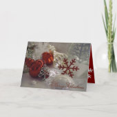 折り畳まれたケルトの木のクリスマスカード カード (正面)