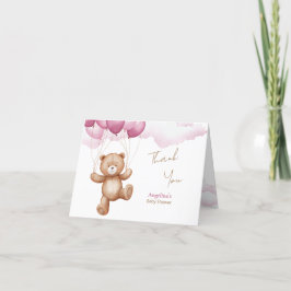 折り畳まれたサンキューカードで赤ちゃんシャワー。 サンキューカード