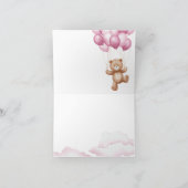 折り畳まれたサンキューカードで赤ちゃんシャワー。 サンキューカード (内部)