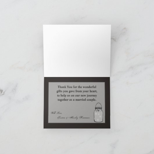 折り畳まれたサンキューカードメイスンジャイルストリングライツチャル サンキューカード (内部)