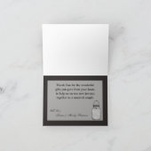 折り畳まれたサンキューカードメイスンジャーのストリングライト サンキューカード (内部)