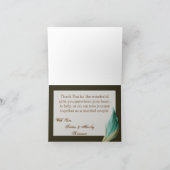 折り畳まれたサンキューカード動物ウズラ羽鳥 サンキューカード (内部)