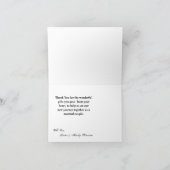 折り畳まれたサンキューカード熱帯花オンホワイト サンキューカード (内部)