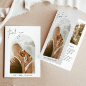 折り畳まれたサンキューカード結婚、写真ありがとう サンキューカード