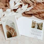 折り畳まれたサンキューカード結婚、写真ありがとう サンキューカード