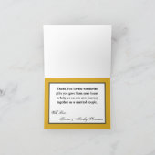 折り畳まれたサンキューカード軍のドレス緑の制服 サンキューカード (内部)