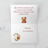 折り畳まれたサンキューカード – 秋の赤ちゃんシャワーカード サンキューカード (内部)