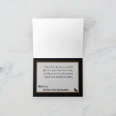 折り畳まれたフォーマルサンキューカードラブバードハト サンキューカード (内部)