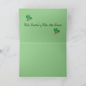 折り畳まれたホリデーカードメリークリスマスインスペインのド シーズンカード (内部)