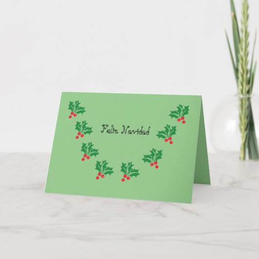 折り畳まれたホリデーカードメリークリスマスインスペインのド シーズンカード (正面)