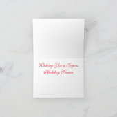 折り畳まれたメリークリスマスカード サンキューカード (内部)