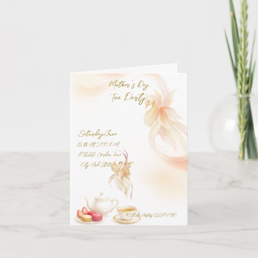 折り畳まれた休日の招待状 招待状 (正面)