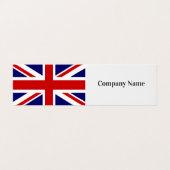 折り畳まれた名刺テンプレート(英語のイギリス国旗を使用) 名刺 (外部フラット)