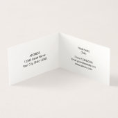 折り畳まれた名刺テンプレート(EU国旗のロゴ付き) 名刺 (内部)