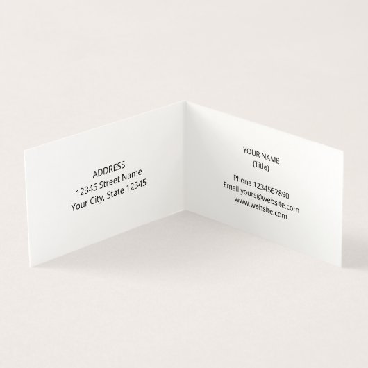 折り畳まれた名刺テンプレート(EU国旗のロゴ付き) 名刺 (内部)