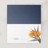 折り畳まれた座席表楽園の鳥の花 プレイスカード (外部開封)