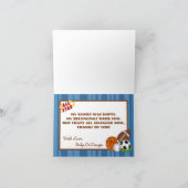 折り畳まれた感謝のカード　オールスター　青 サンキューカード (内部)