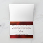 折り畳まれた感謝のカード ワインレッドのモロッコのランタン サンキューカード (内部)