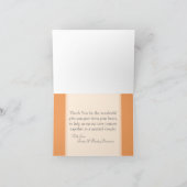 折り畳まれた感謝のカード 焦茶色のバラ サンキューカード (内部)