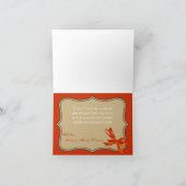 折り畳まれた感謝の気持ちを表すカード ハンターズ カモフラージュ カモ オラン サンキューカード (内部)