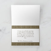 折り畳まれた感謝カード 竹の至福 サンキューカード (内部)