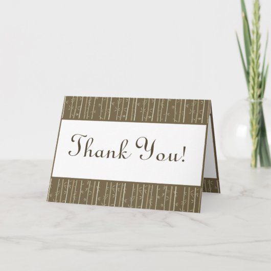 折り畳まれた感謝カード 竹の至福 サンキューカード (正面)