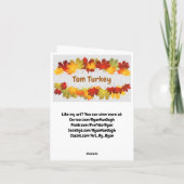 折り畳まれた感謝状グリーティングカード サンキューカード (裏面)