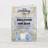 折り畳まれた招待状の結婚式 招待状 (正面)