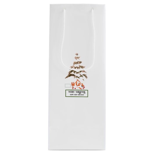 折り畳まれた挨拶 ワインギフトバッグ (正面)