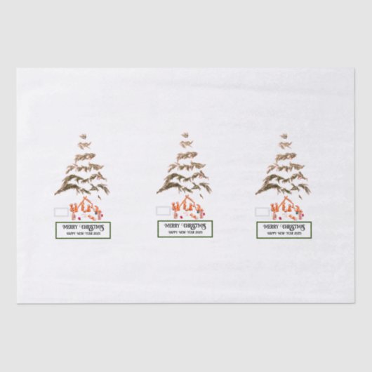 折り畳まれた挨拶 薄葉紙 (正面)