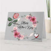 折り畳まれた母の日のフローラ カード (正面)