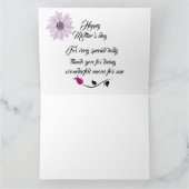 折り畳まれた母の日のフローラ カード (内部)