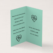 折り畳まれた獣医の名刺 名刺 (内部)