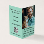 折り畳まれた獣医の名刺 名刺 (外部)