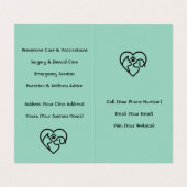 折り畳まれた獣医の名刺 名刺 (内部フラット)