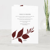 折り畳まれた秋の結婚式 プログラムテンプレート プログラム (裏面)