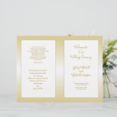 折り畳まれた結婚カトリックの儀式プログラム金ゴールド (スタンド正面)